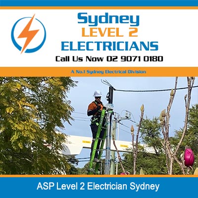 Electrician working on power lines in Sydney